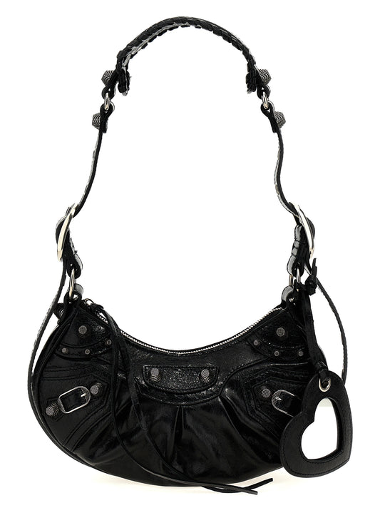 Black Lamb Leather Shoulder Bag