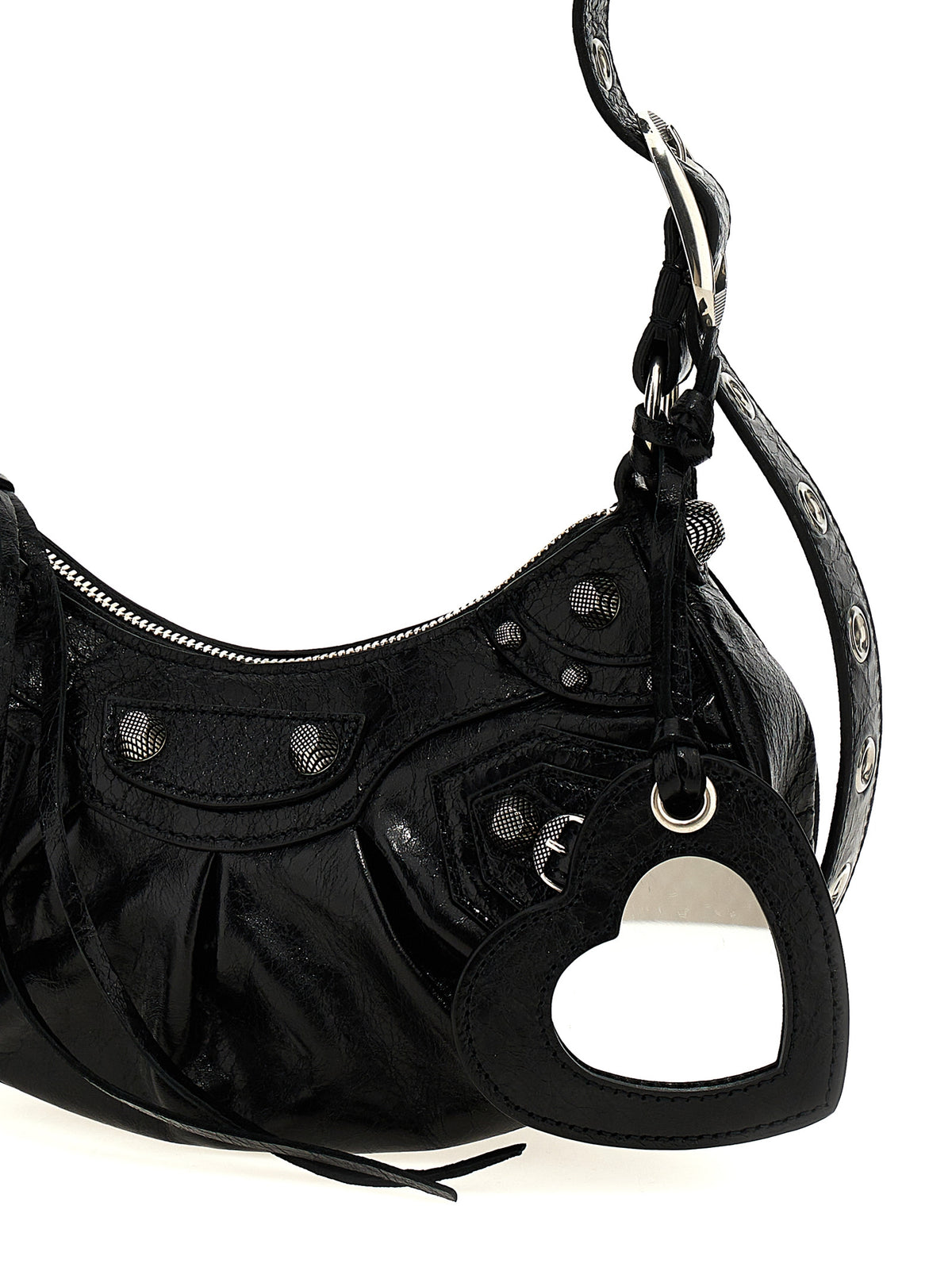 Black Lamb Leather Crossbody Bag