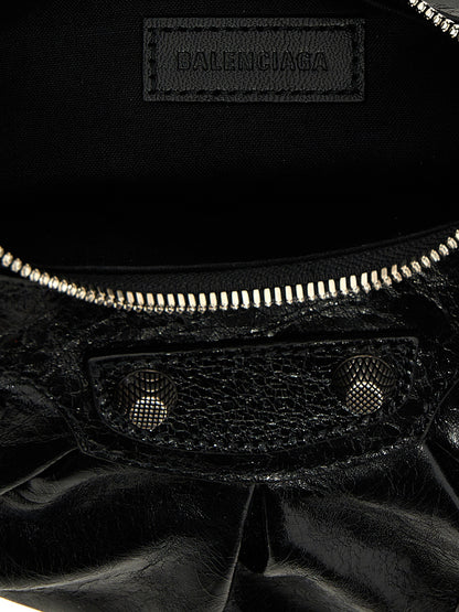 Black Lamb Leather Crossbody Bag