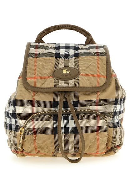 Beige Polyamide Backpack