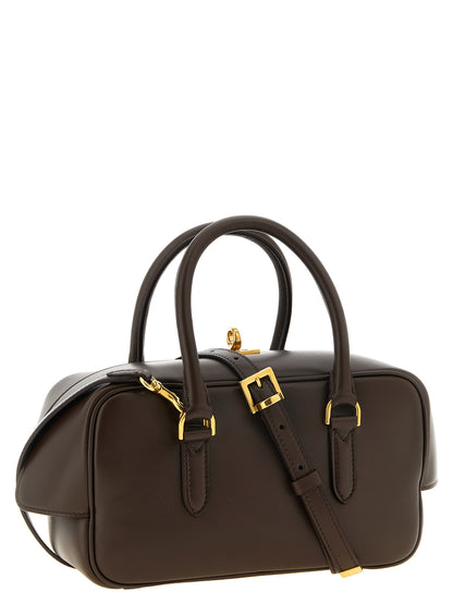 Brown Lamb Leather Handbag