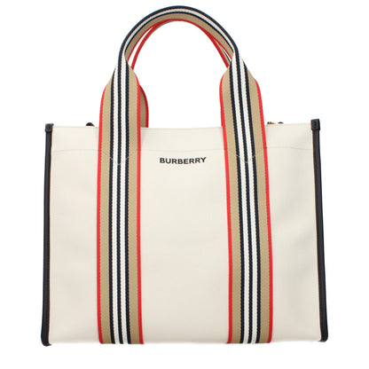 Beige Fabric Handbag