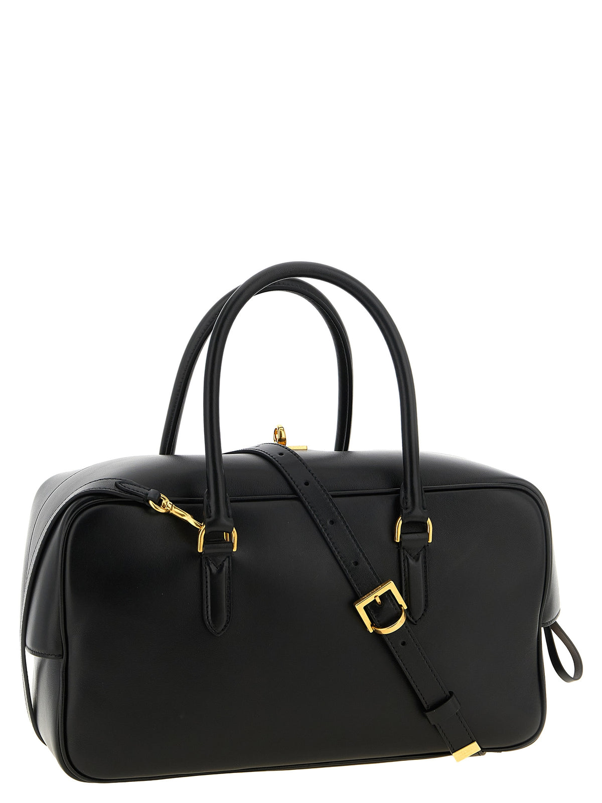 Black Lamb Leather Handbag