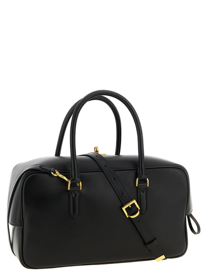 Black Lamb Leather Handbag