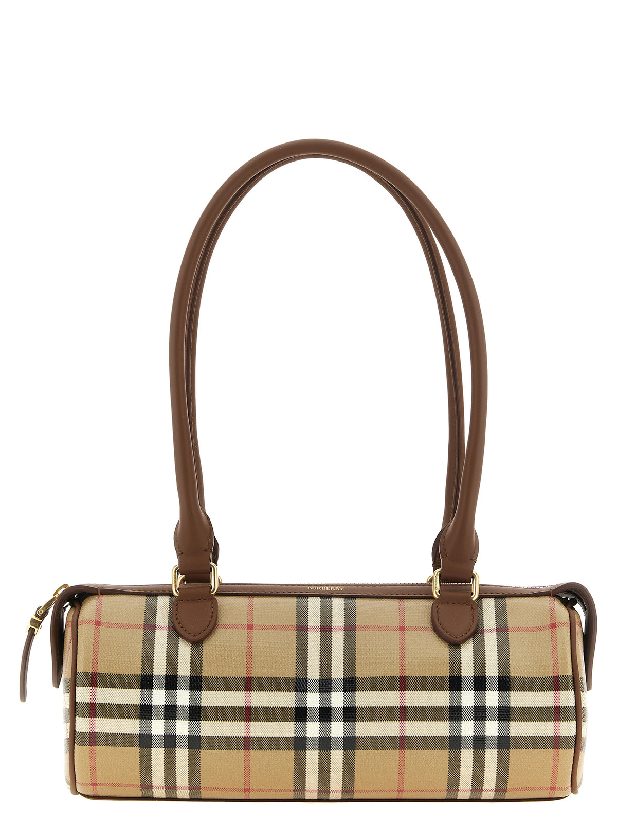Beige Cotton Shoulder Bag