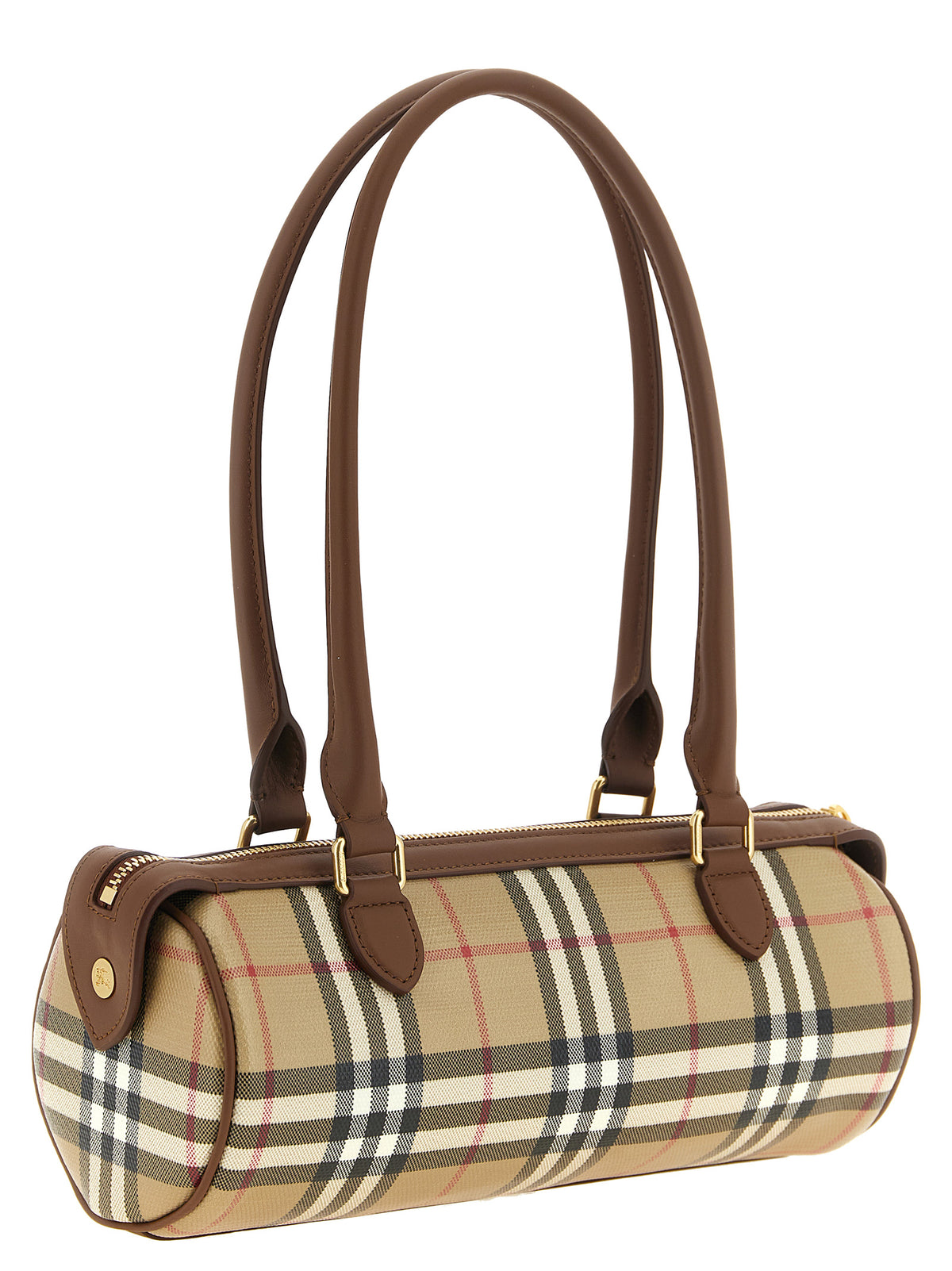 Beige Cotton Shoulder Bag