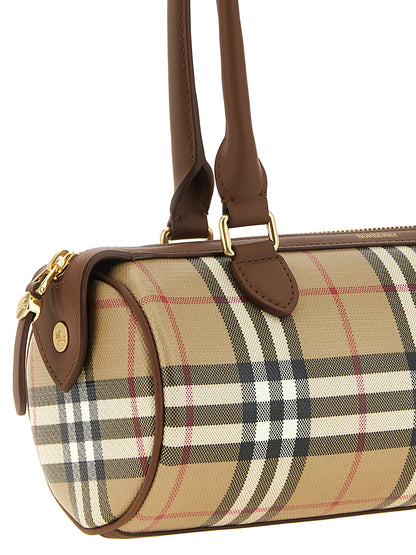 Beige Cotton Shoulder Bag