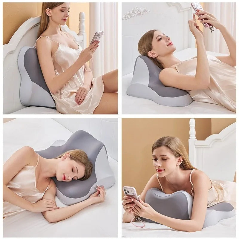 Multi Functional Wedge-shaped Pillow Mobile Phone Pillow Cervical Protection Pillow Nap Pillow Headboard Cushion Massage