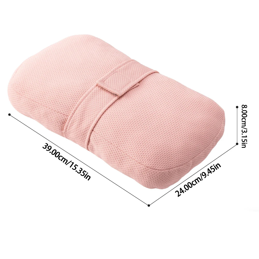 Knee Pillow for Side Sleepers，Support Leg Pillow for Hip & Back Pain, Plush Bind Belt & Machine Washable
