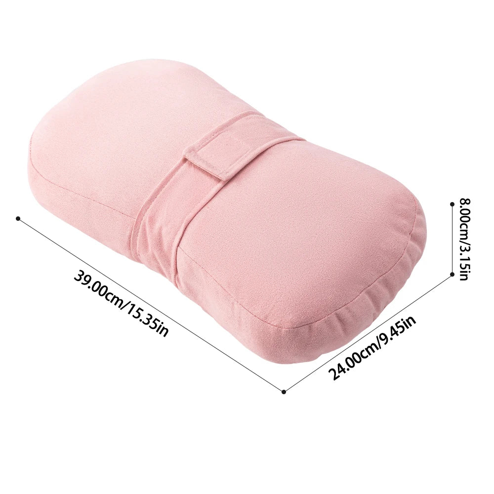 Knee Pillow for Side Sleepers，Support Leg Pillow for Hip & Back Pain, Plush Bind Belt & Machine Washable