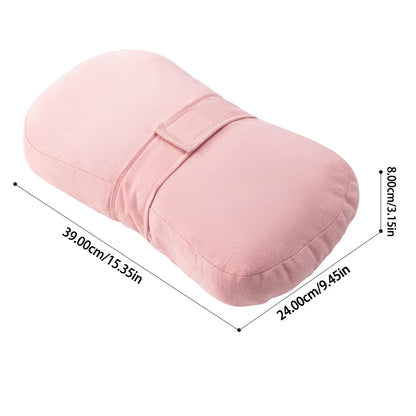 Knee Pillow for Side Sleepers，Support Leg Pillow for Hip & Back Pain, Plush Bind Belt & Machine Washable